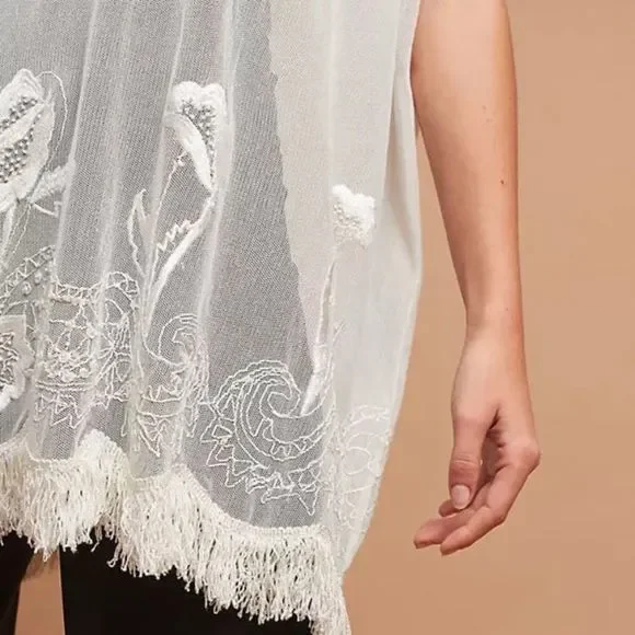 Anthropologie Blusa Palmeras Poncho NWT